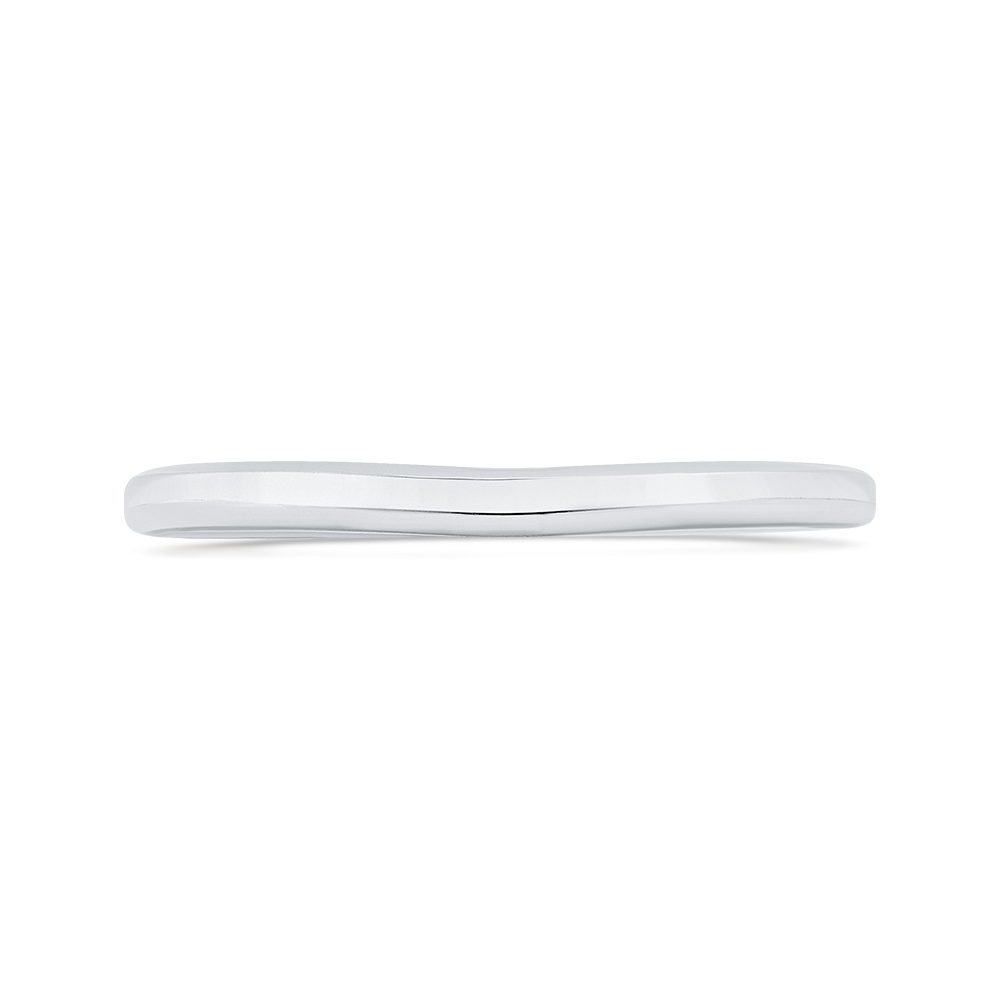 Plain Wedding Band in 14K White Gold