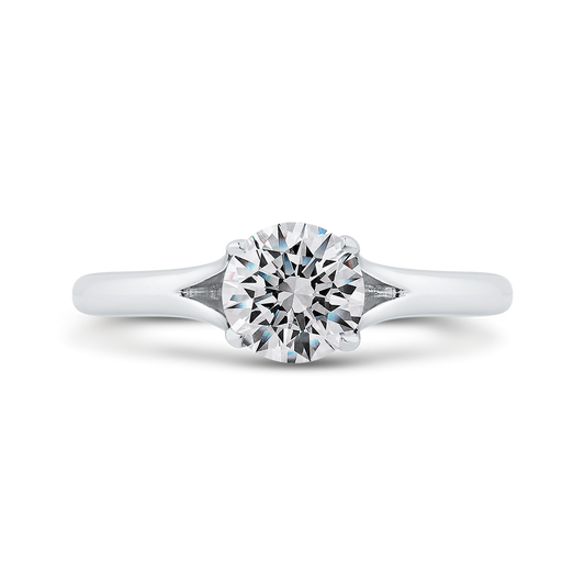 Solitaire Engagement Ring in 14K White Gold (Semi-Mount)