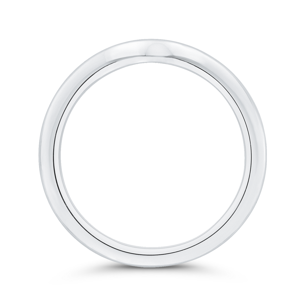 Plain Wedding Band in 14K White Gold