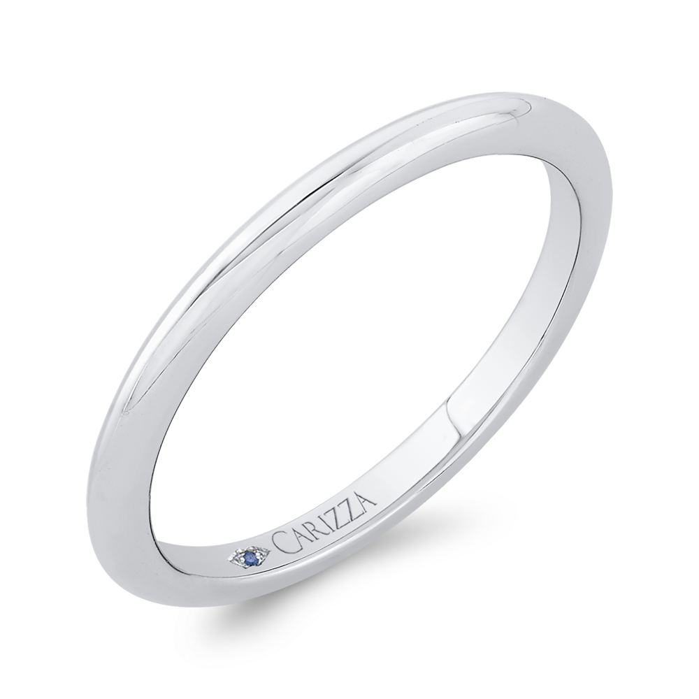 Plain Wedding Band in 14K White Gold