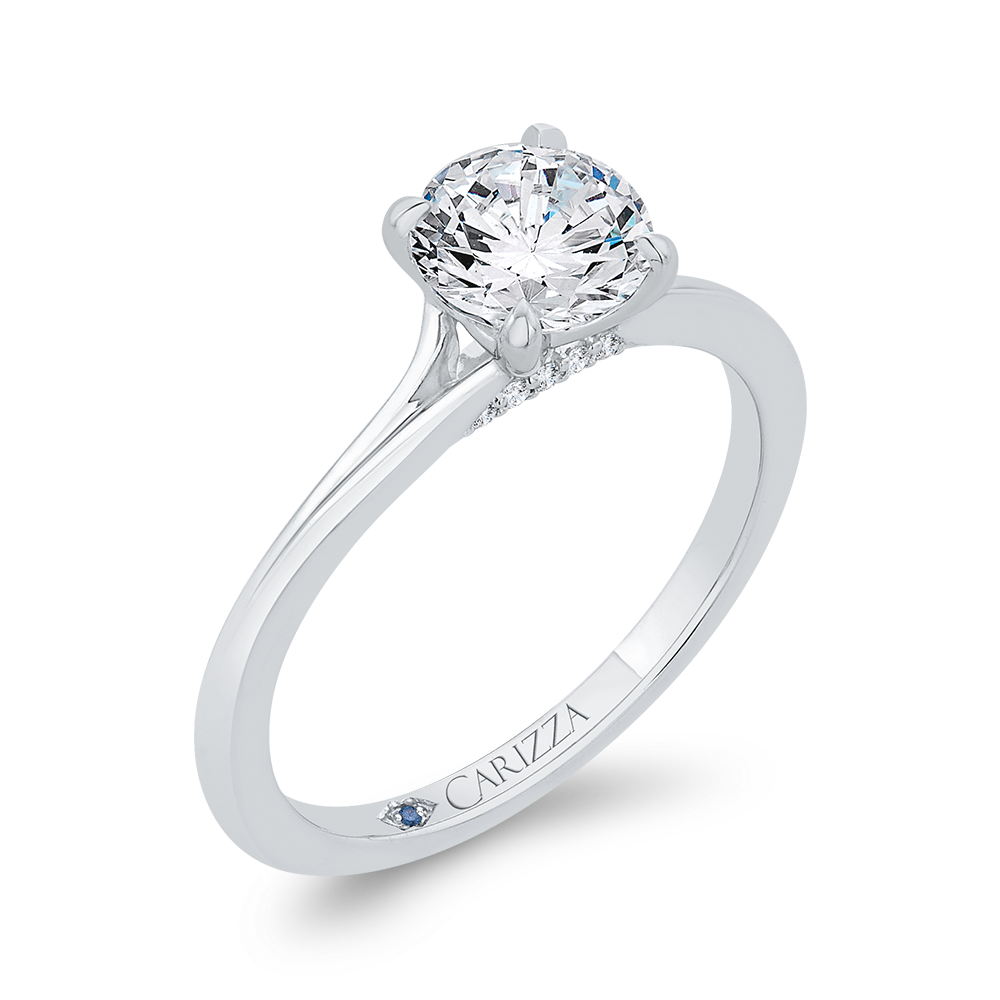 Diamond Engagement Ring in 14K White Gold (Semi-Mount)