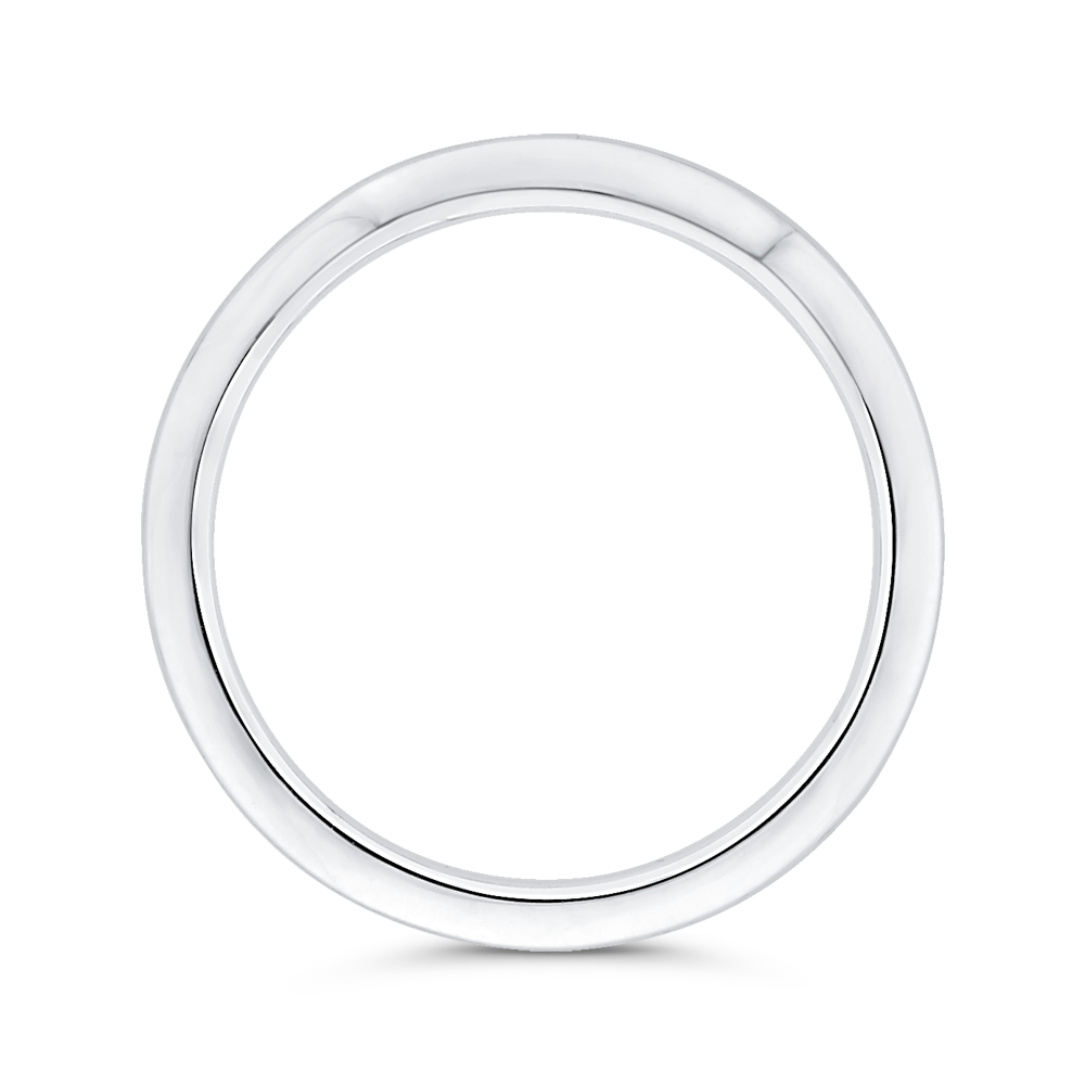 Plain Wedding Band in 14K White Gold