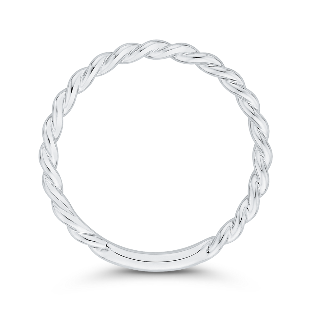 Plain Wedding Band in 14K White Gold