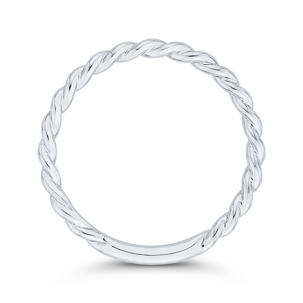 Plain Wedding Band in 14K White Gold