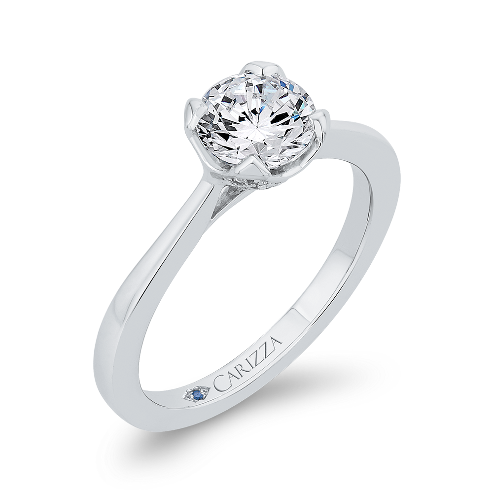 Diamond Engagement Ring in 14K White Gold (Semi-Mount)