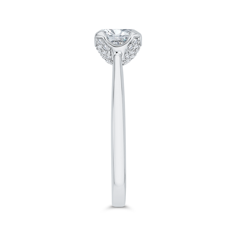 Diamond Engagement Ring in 14K White Gold (Semi-Mount)