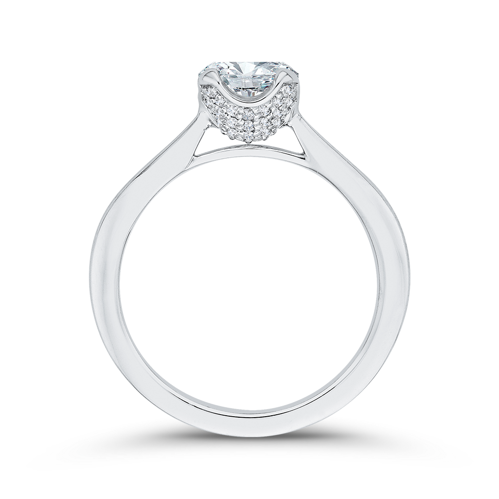 Diamond Engagement Ring in 14K White Gold (Semi-Mount)