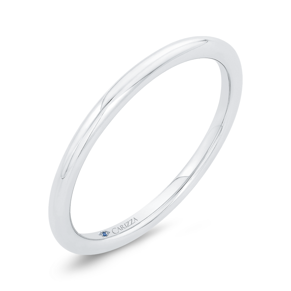 Plain Wedding Band in 14K White Gold
