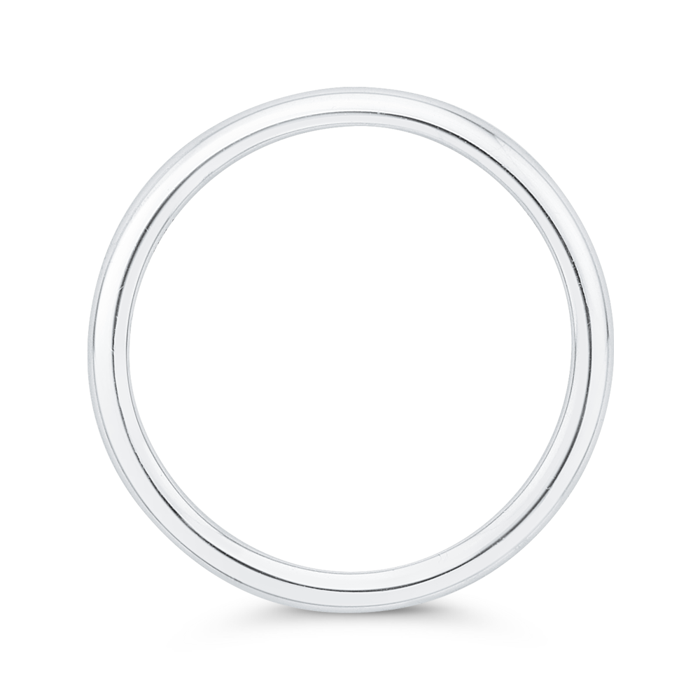 Plain Wedding Band in 14K White Gold