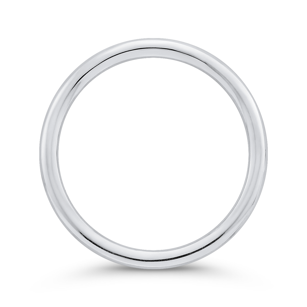 Plain Wedding Band in 14K White Gold