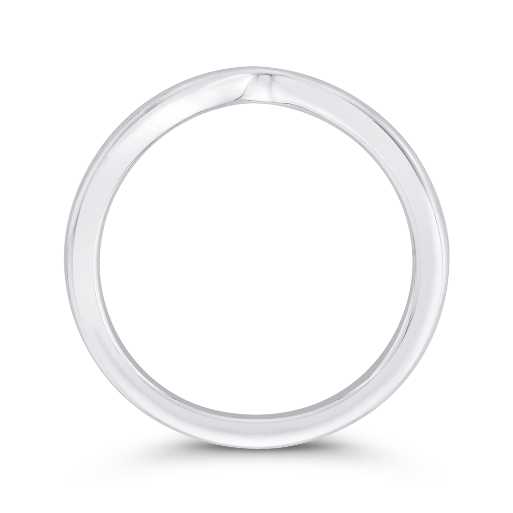 Plain Wedding Band in 14K White Gold