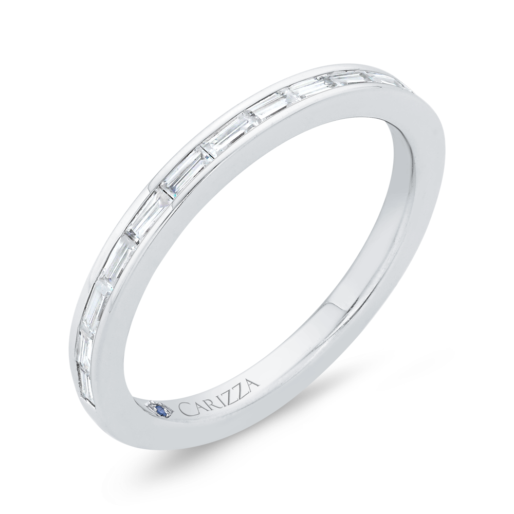 Baguette Cut Diamond Wedding Band in 14K White Gold