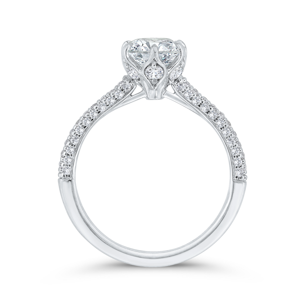 Diamond Solitaire Plus Engagement Ring in 14K White Gold (Semi-Mount)