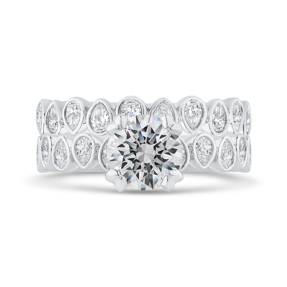 Diamond Engagement Ring in 14K White Gold (Semi-Mount)