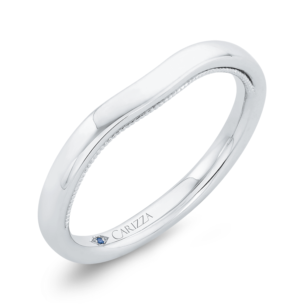 Plain Wedding Band in 14K White Gold