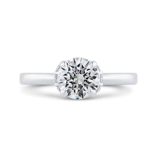 Diamond Engagement Ring in 14K White Gold (Semi-Mount)