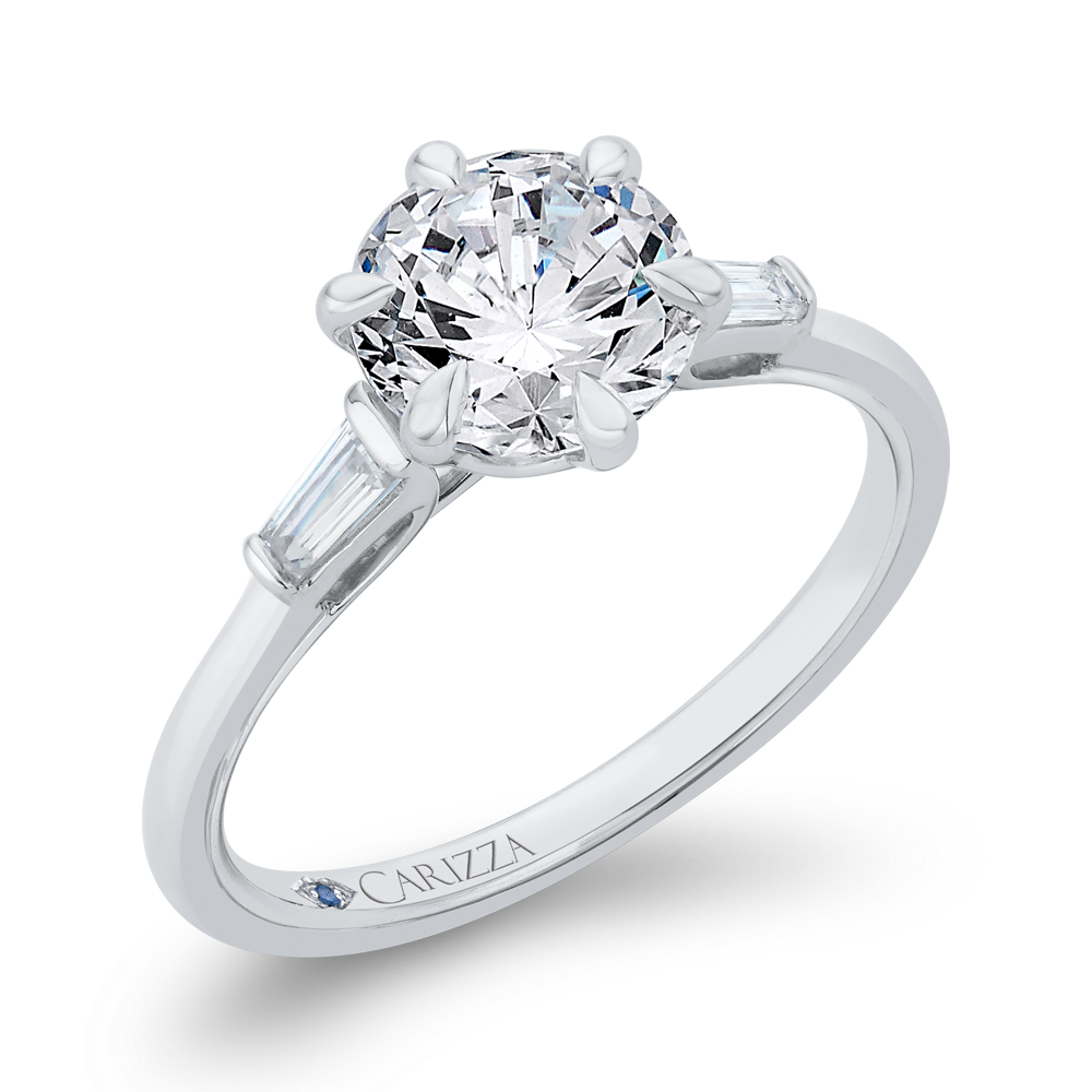 Diamond Engagement Ring in 14K White Gold (Semi-Mount)