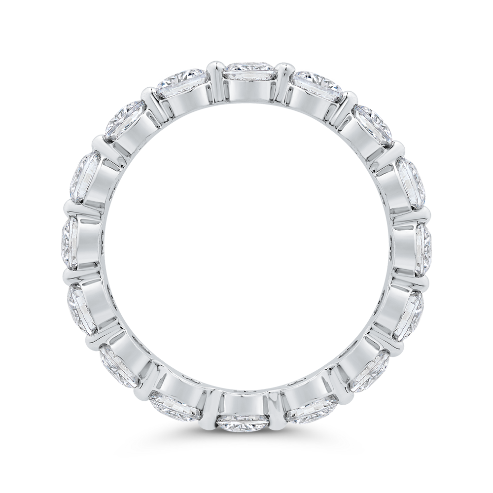14K White Gold with Round Diamond Eternity Ring