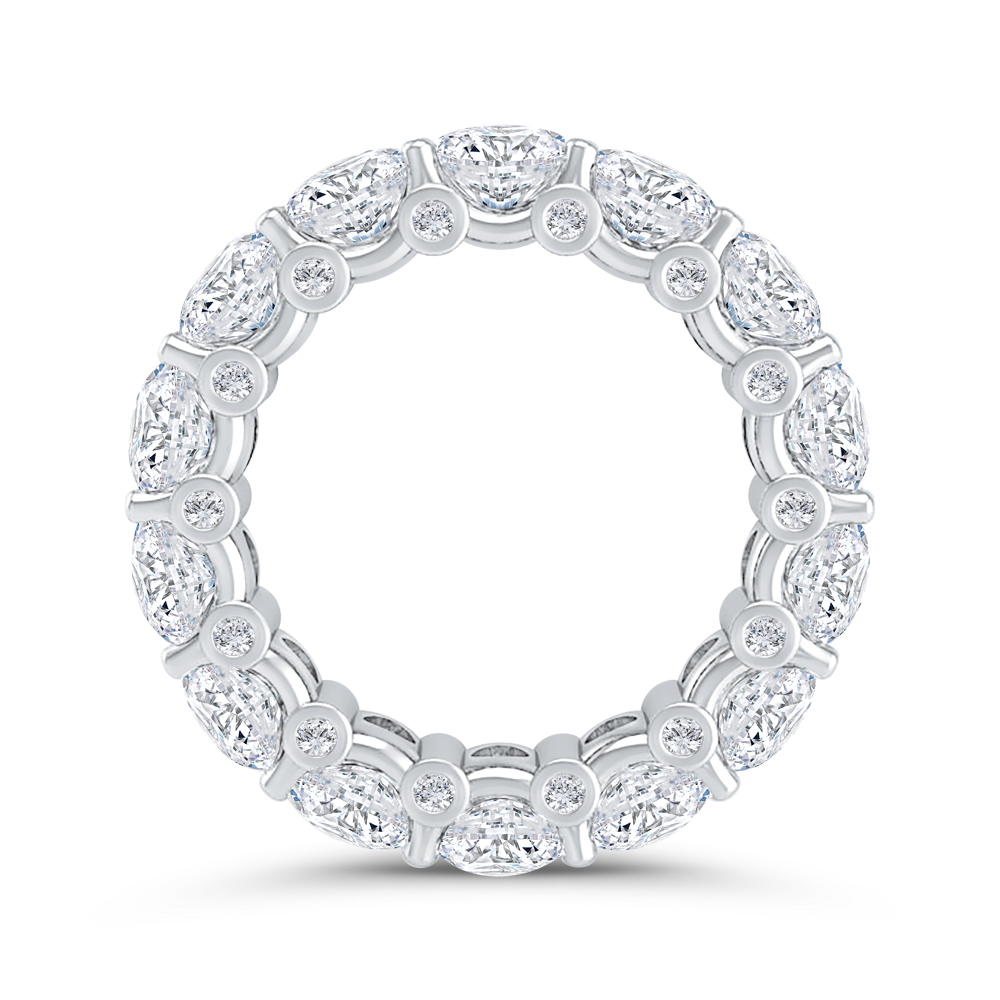 14K White Gold with Round Diamond Eternity Ring