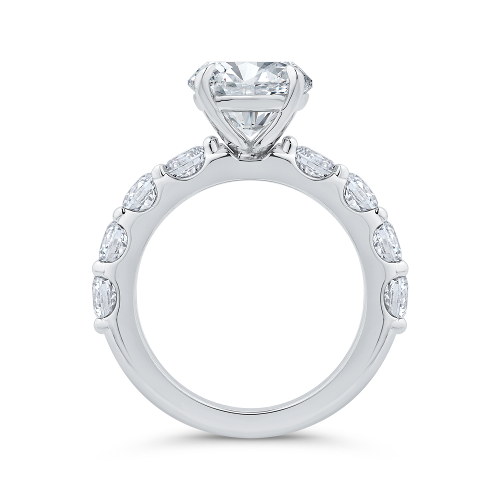 14K White Gold Diamond Engagement Ring (Semi-Mount)