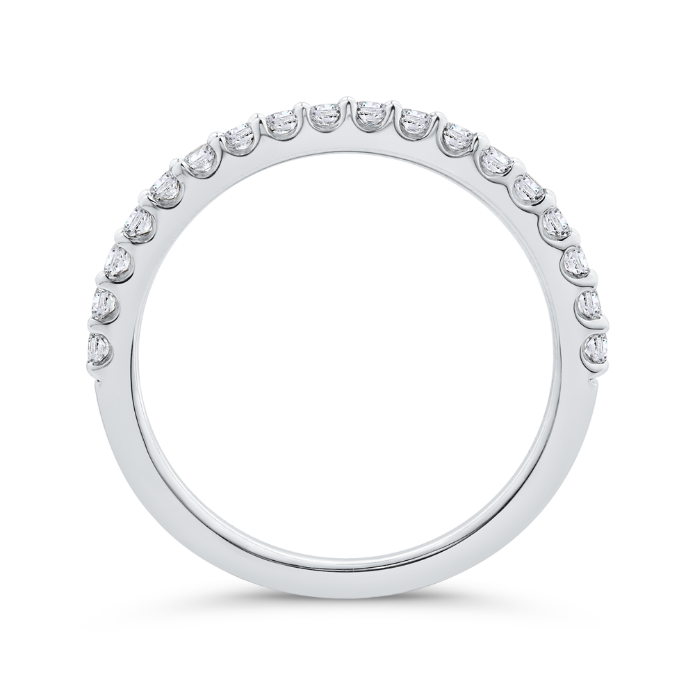 14K White Gold Diamond Wedding Band