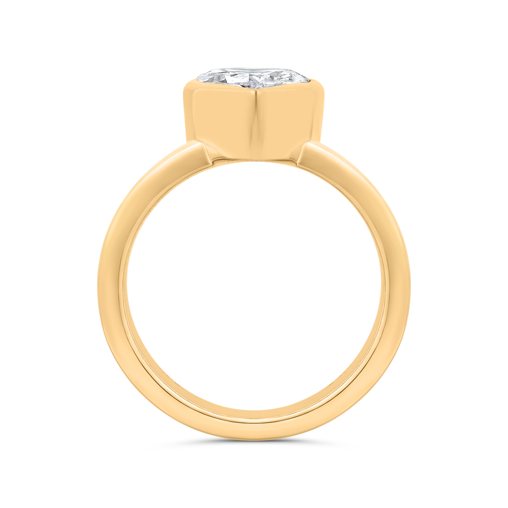 14K Yellow Gold Diamond Engagement Ring (Semi-Mount)