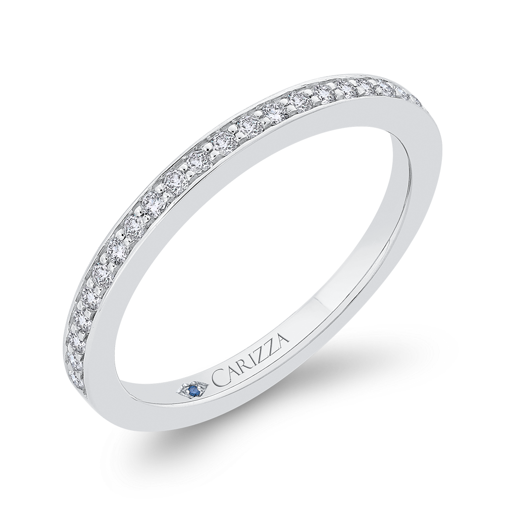 Diamond Half-Eternity Wedding Band in 14K White Gold