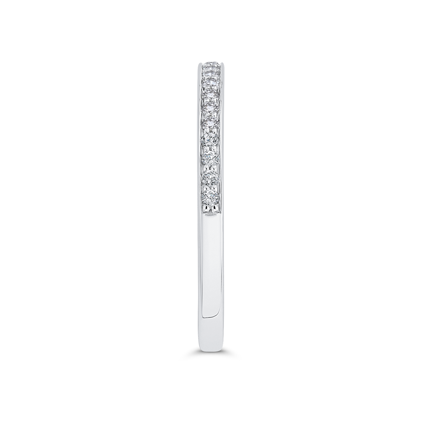 Diamond Half-Eternity Wedding Band in 14K White Gold
