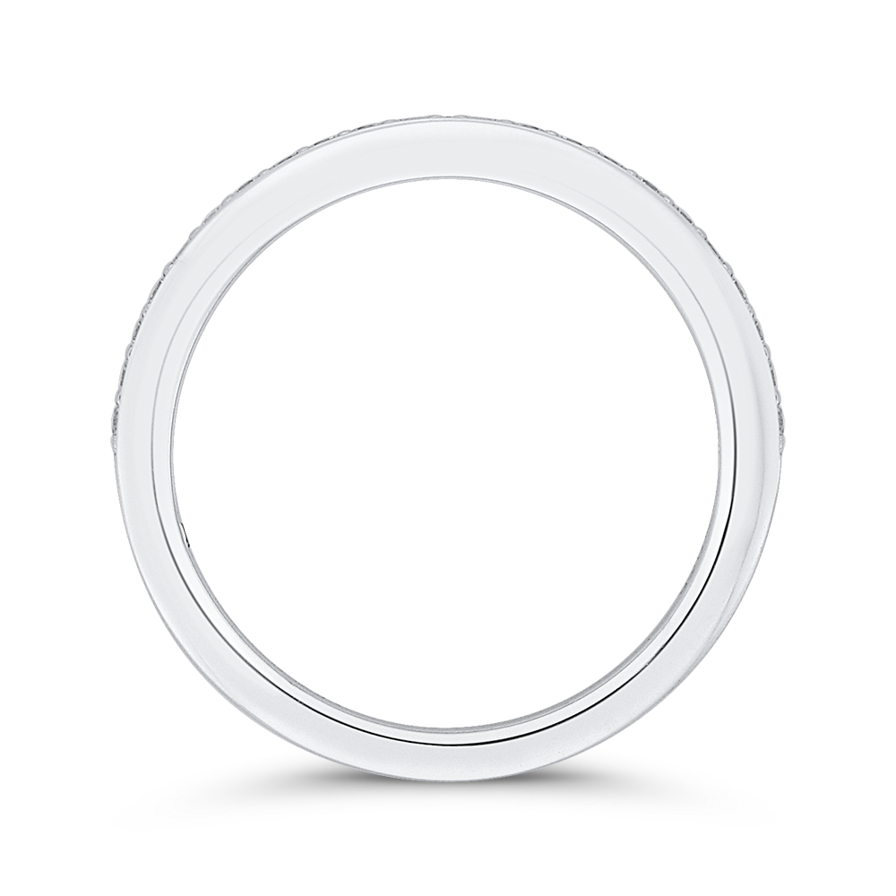Diamond Half-Eternity Wedding Band in 14K White Gold