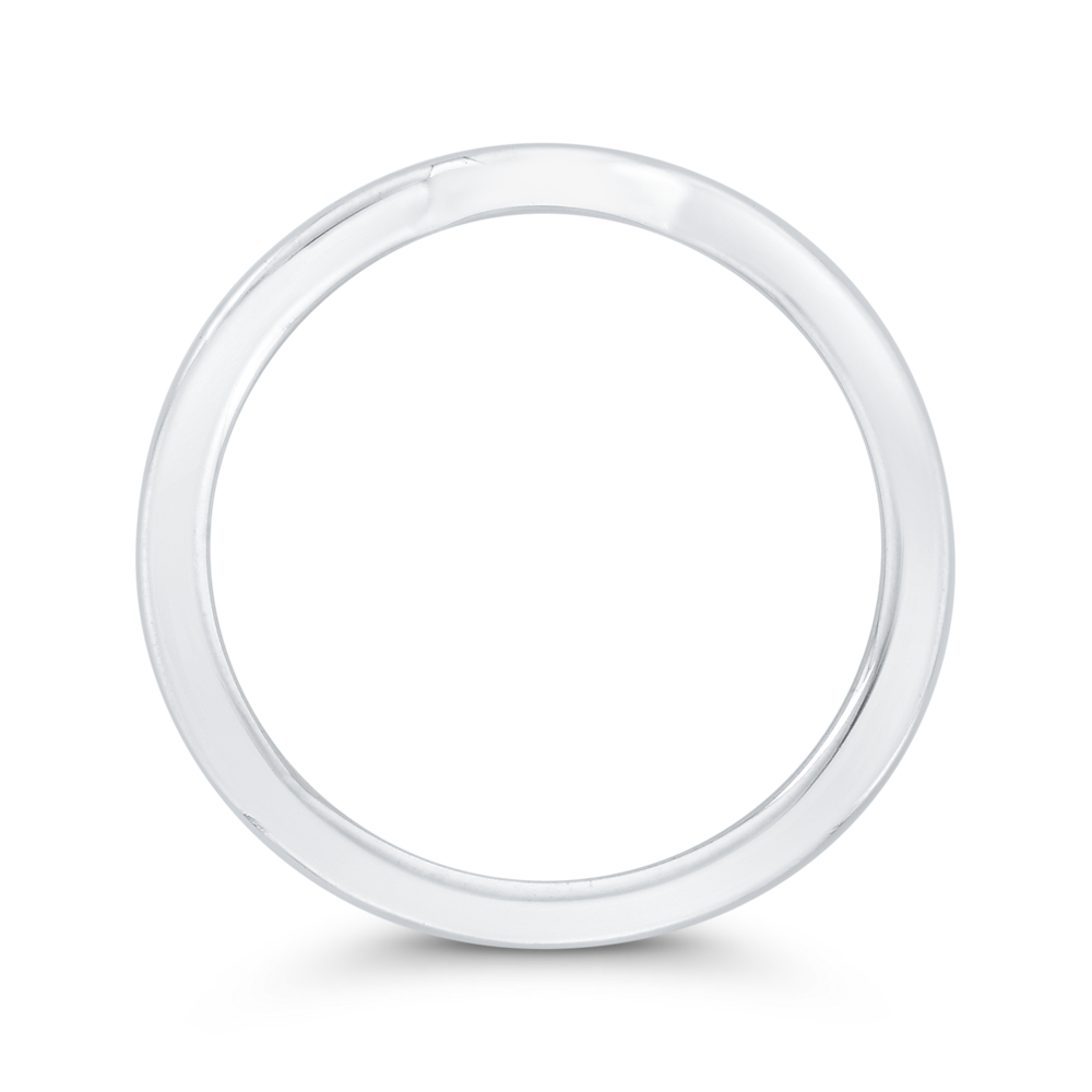 Plain Wedding Band in 14K White Gold