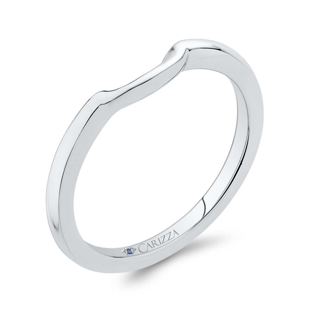 Plain Wedding Band in 14K White Gold