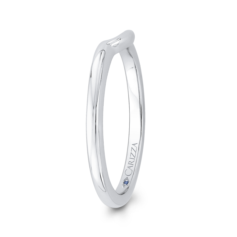 Plain Wedding Band in 14K White Gold