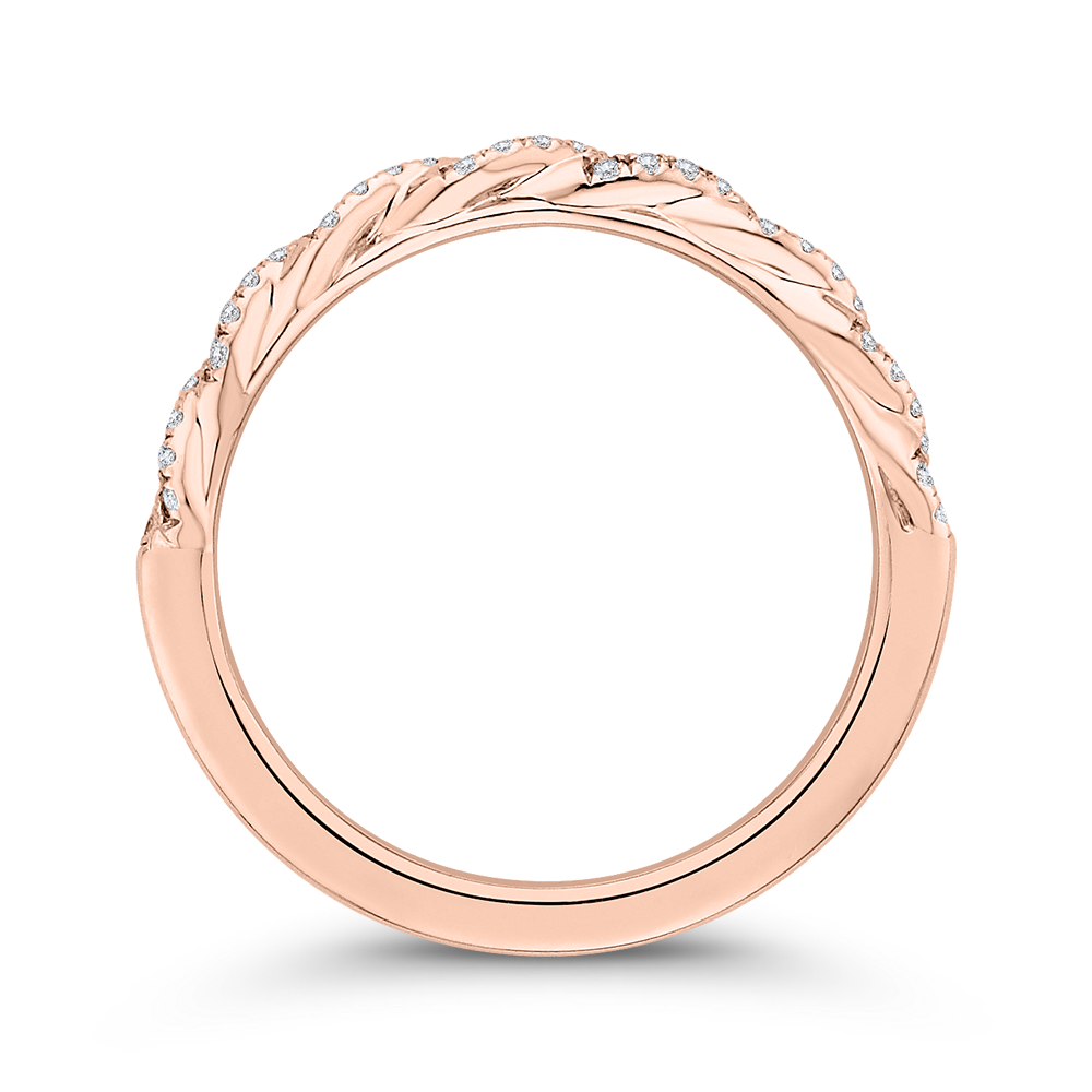 Diamond Wedding Band in 14K Rose Gold