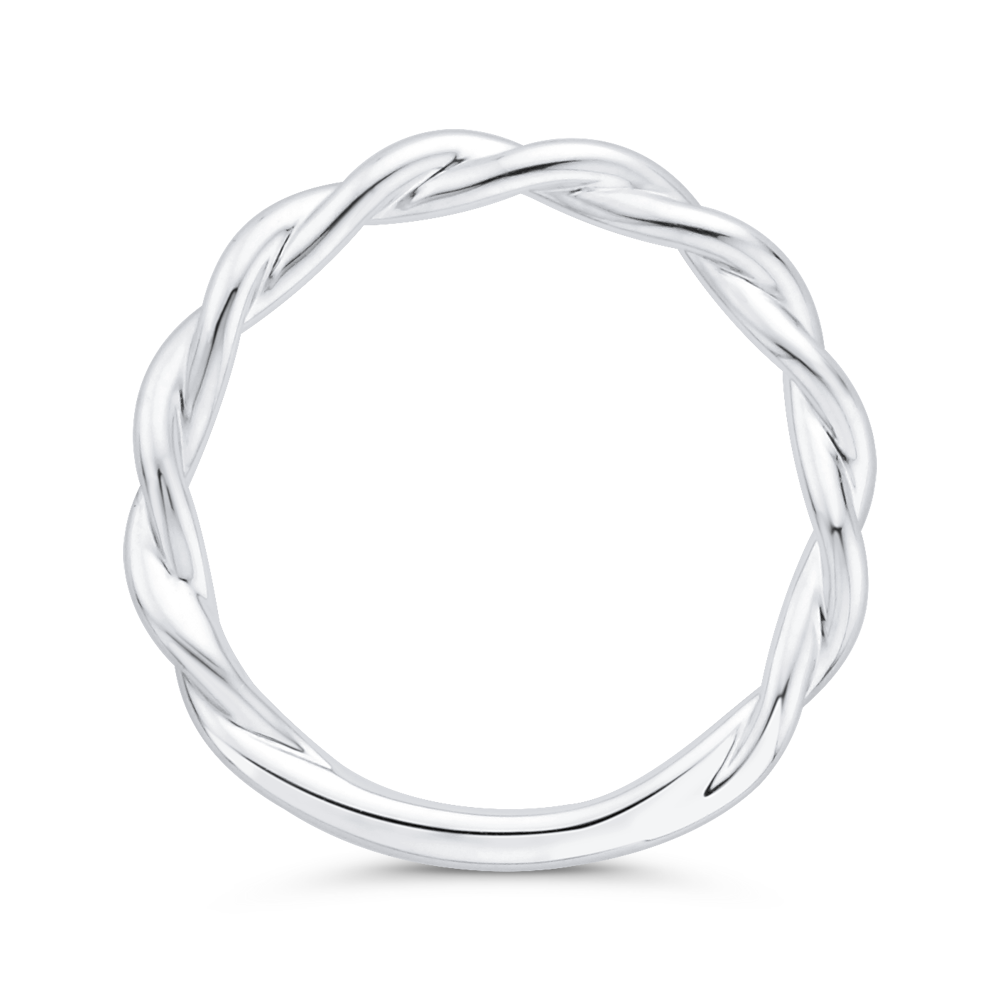 Plain Wedding Band in 14K White Gold