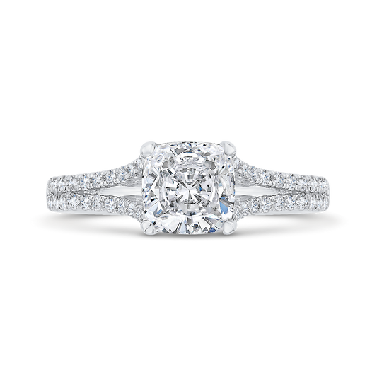 Diamond Engagement Ring in 14K White Gold (Semi-Mount)