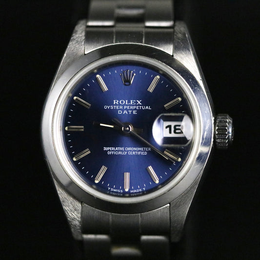1997 Rolex 69160 Datejust 26mm Blue Dial with Box & Papers