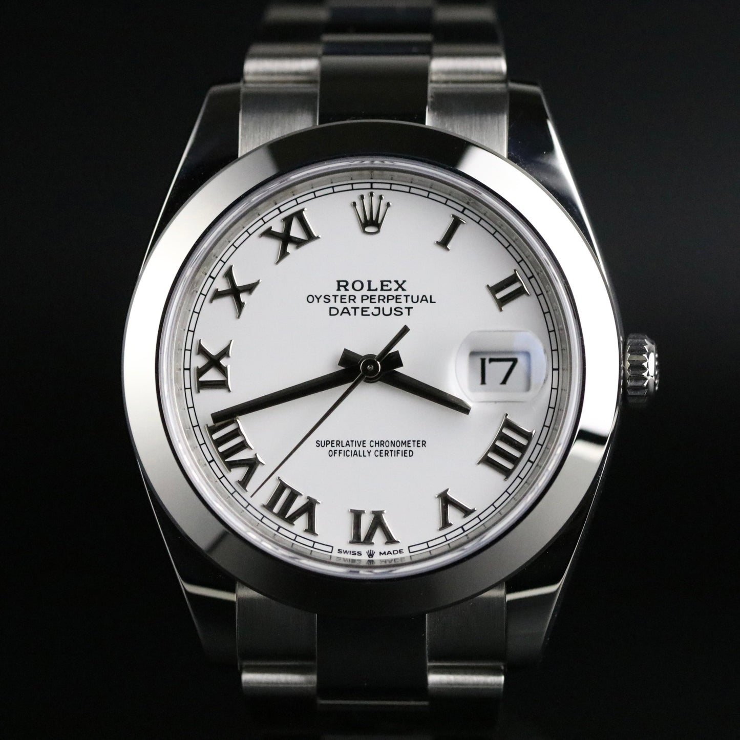 2021 Rolex 126300 Datejust 41mm White Roman with Box & Papers