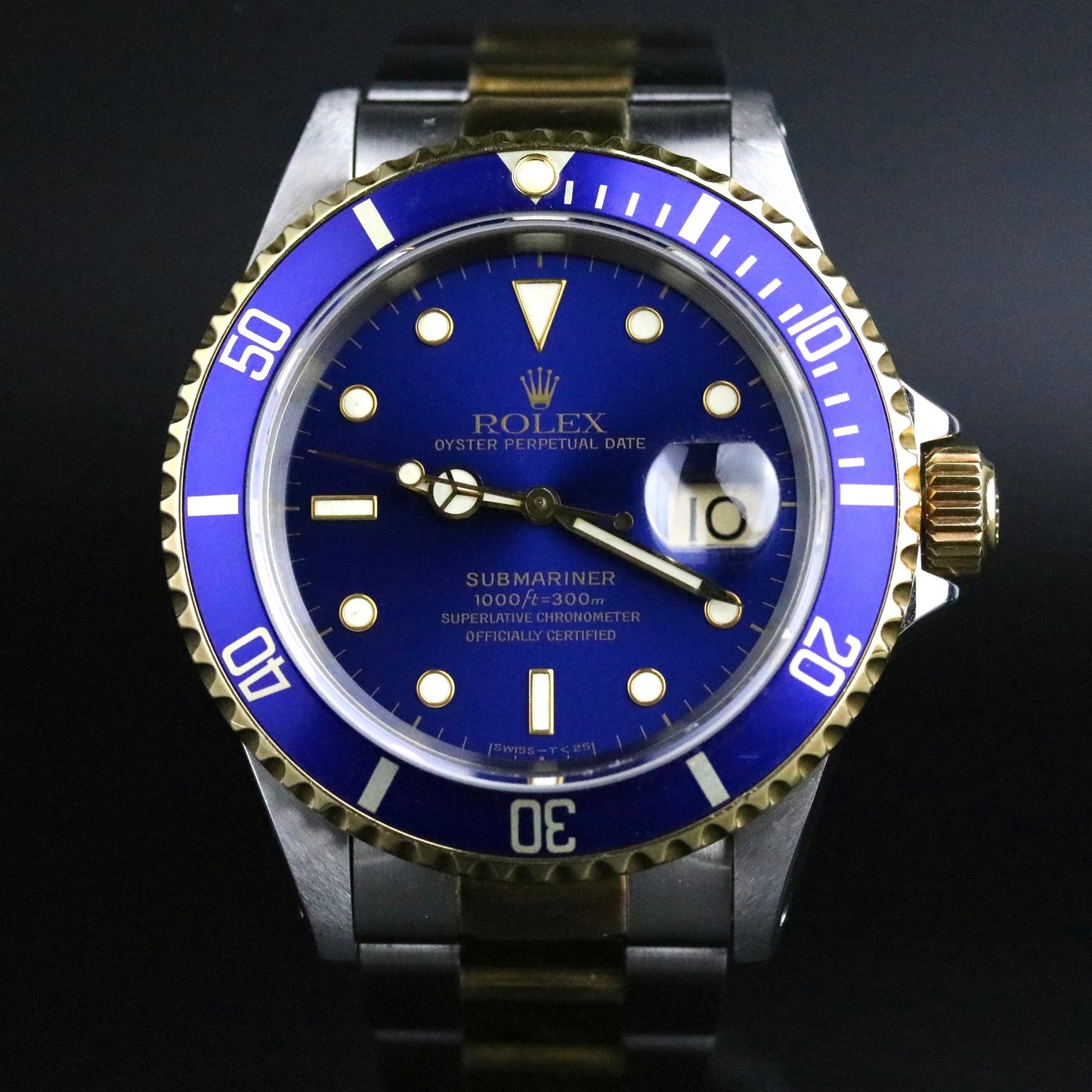 1993 Rolex 16613 Submariner Blue Stainless Steel & 18K Yellow Gold with Box & Papers