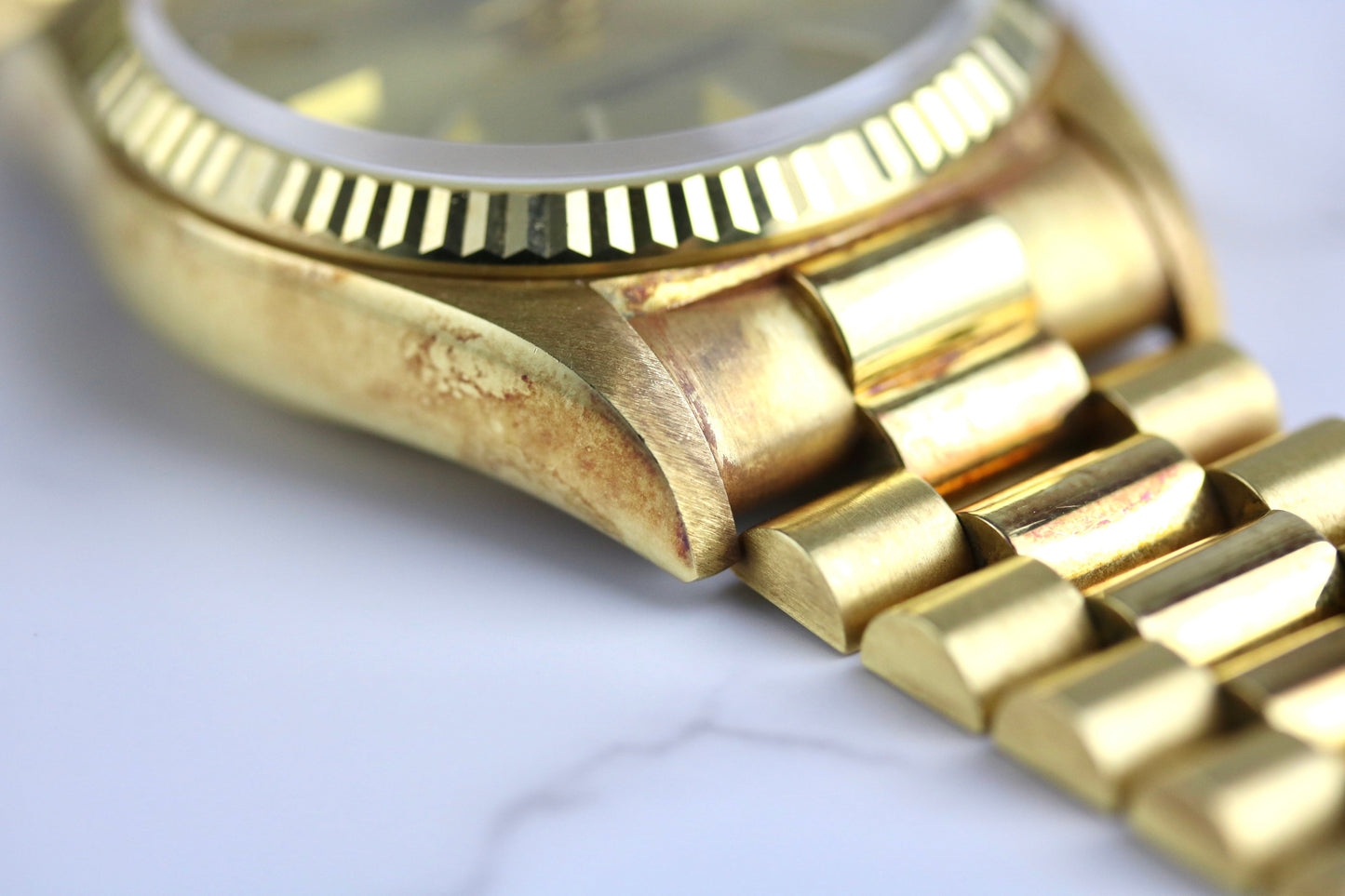 UNPOLISHED 1987 ROLEX 18038 Daydate 36mm Single Quick with Papers