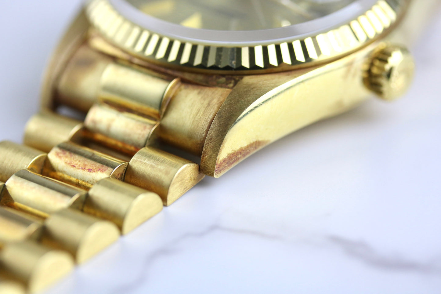 UNPOLISHED 1987 ROLEX 18038 Daydate 36mm Single Quick with Papers