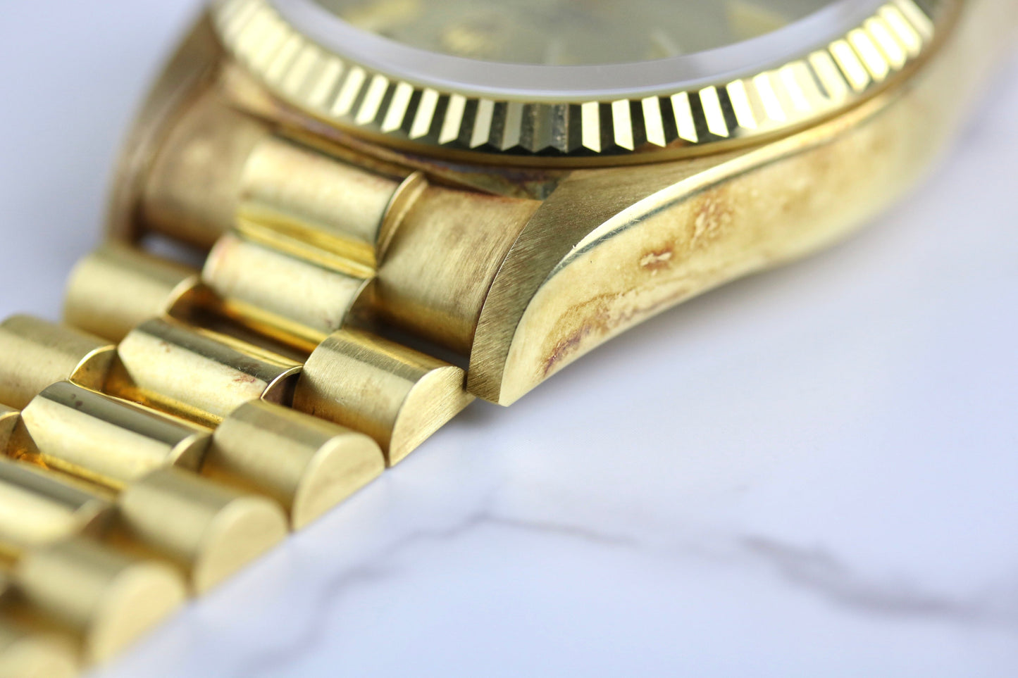 UNPOLISHED 1987 ROLEX 18038 Daydate 36mm Single Quick with Papers