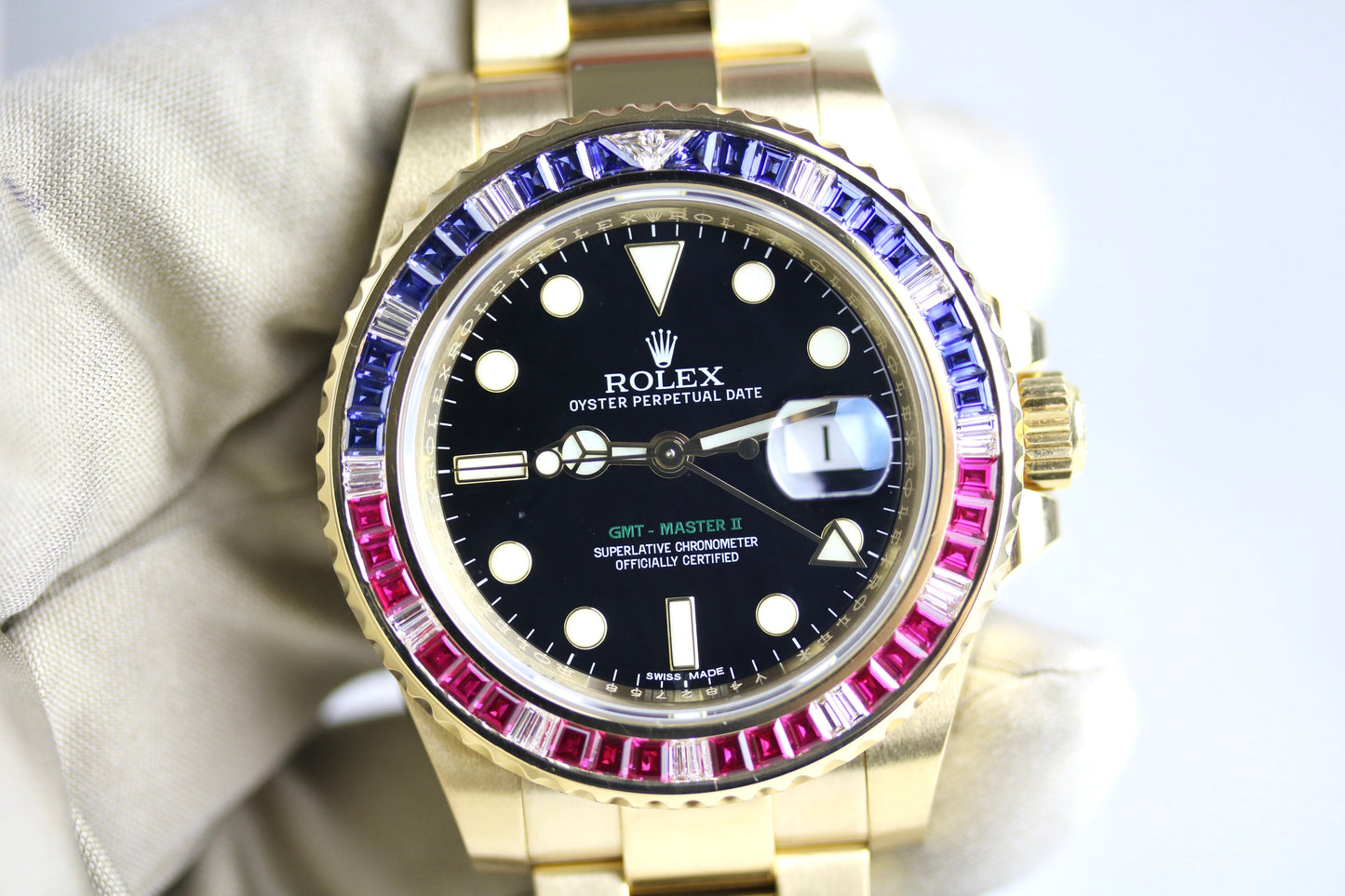2008 ROLEX 116748SARU GMT-MASTER II Factory Bezel with Box & Papers