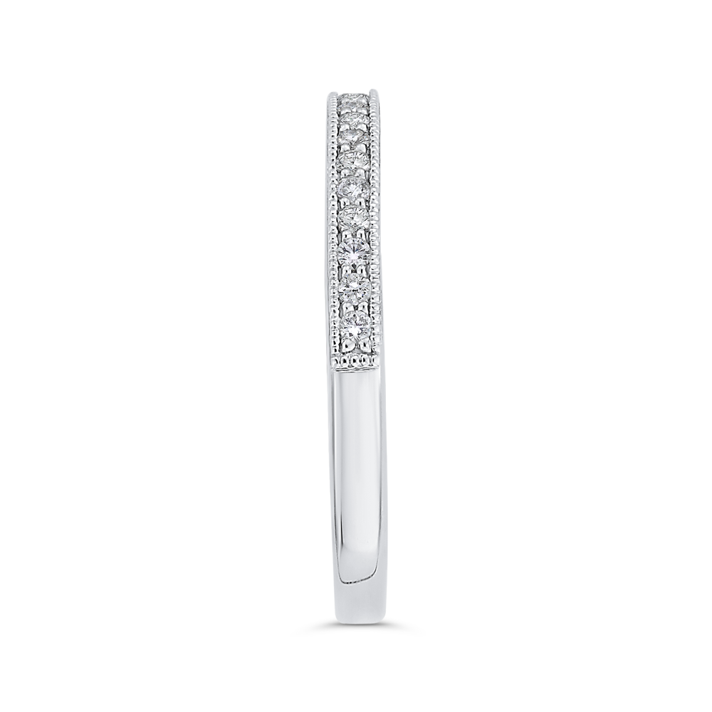 Diamond Half-Eternity Wedding Band in 14K White Gold