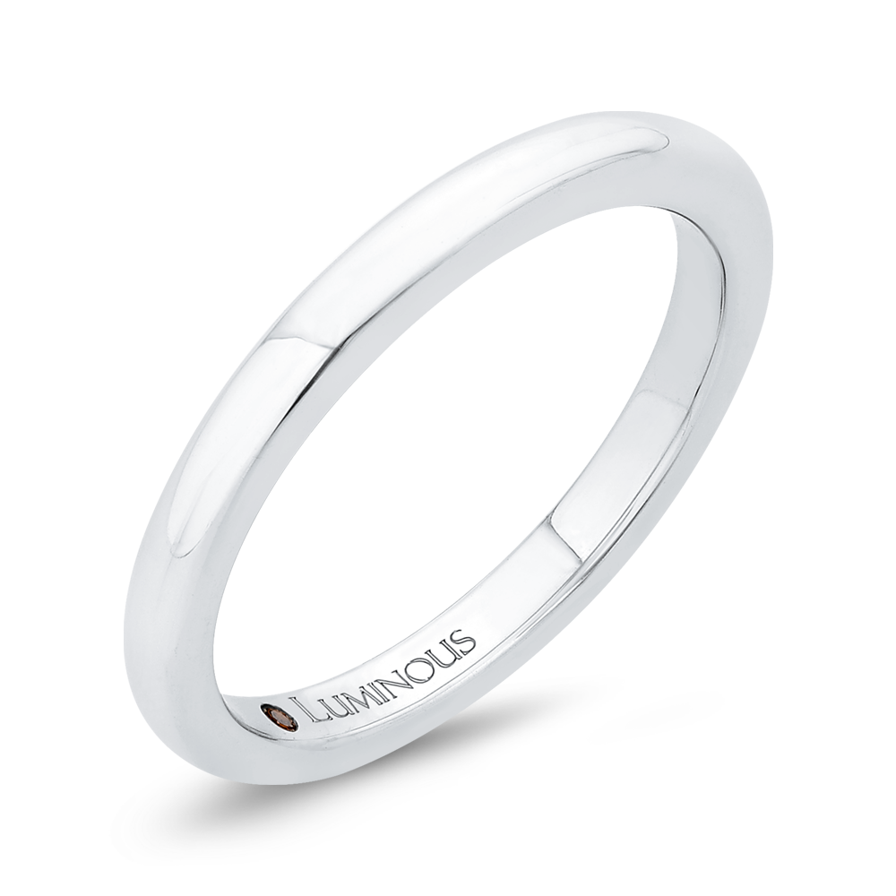 Plain Wedding Band in 14K White Gold