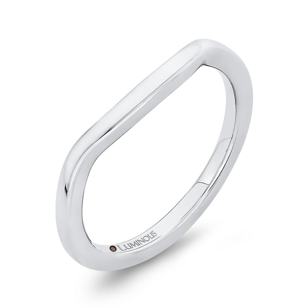 Plain Wedding Band in 14K White Gold