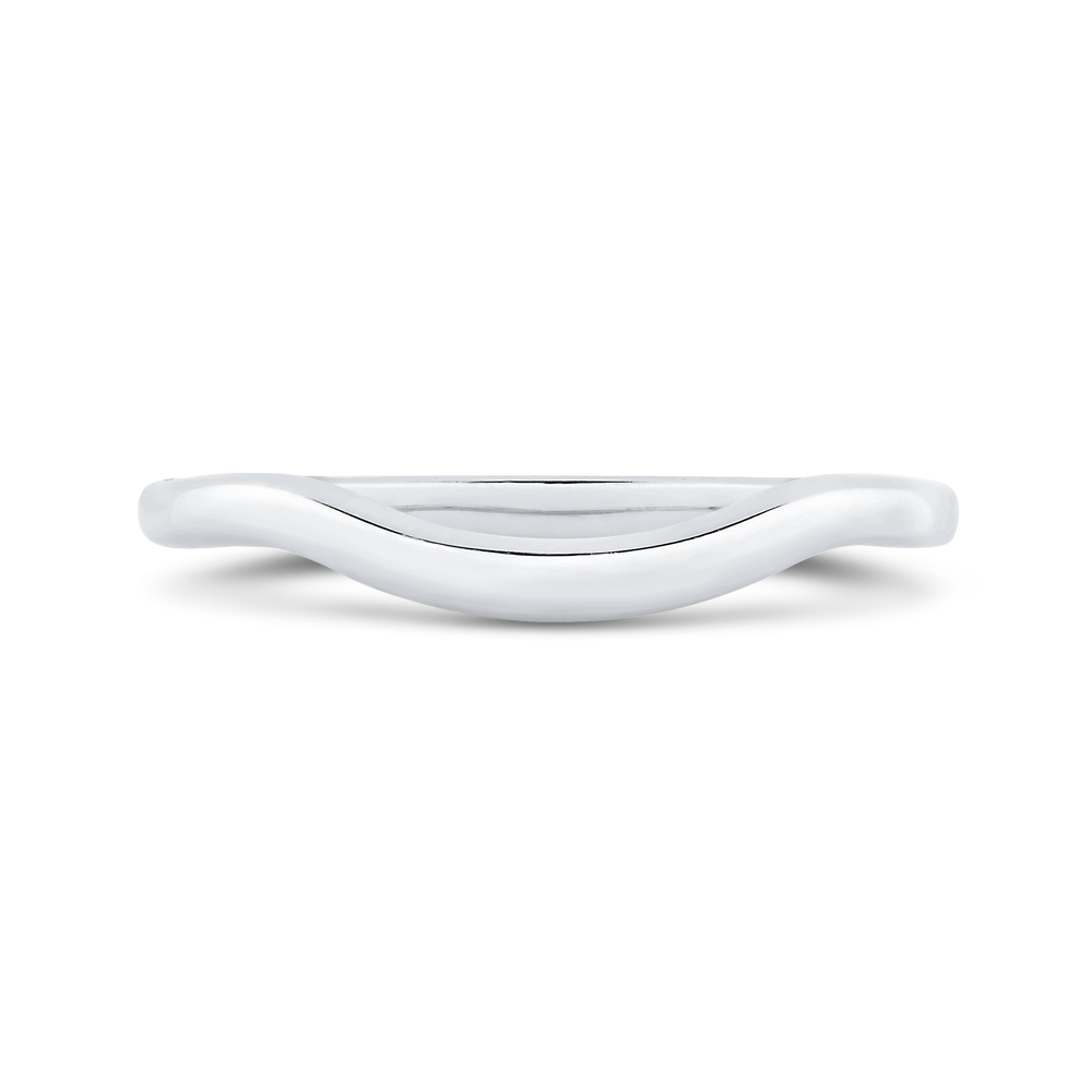 Plain Wedding Band in 14K White Gold