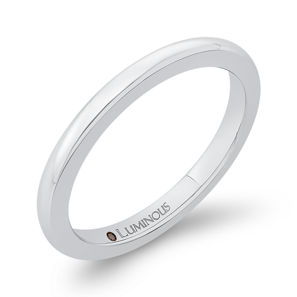 Plain Wedding Band in 14K White Gold