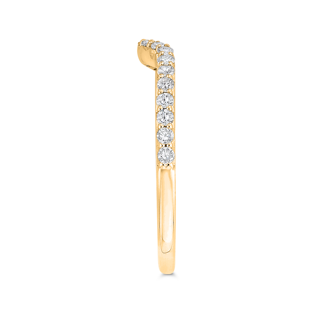 Diamond Half-Eternity Wedding Band in 14K Yellow Gold