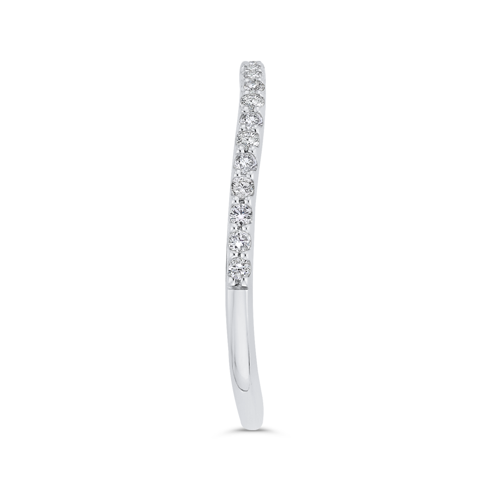 Diamond Half-Eternity Wedding Band in 14K White Gold