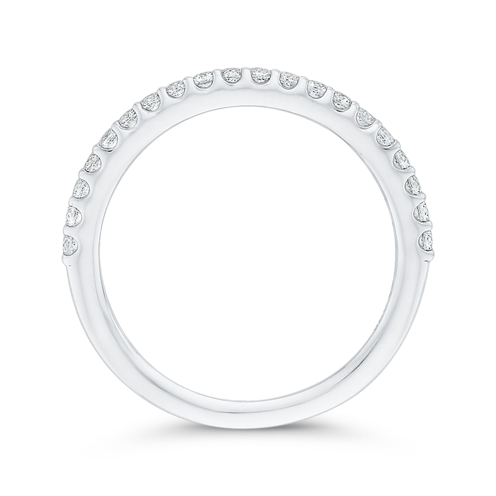 Diamond Half-Eternity Wedding Band in 14K White Gold
